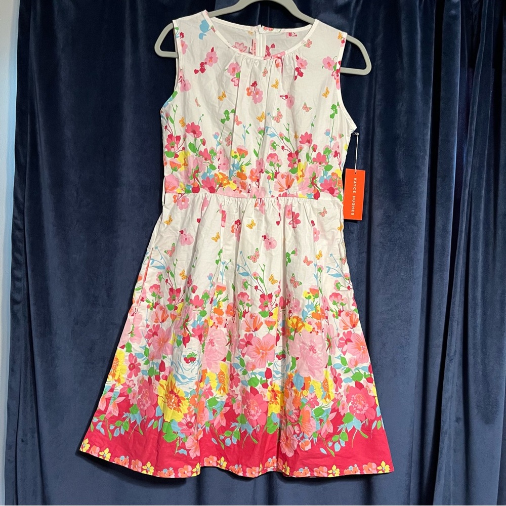 Kayce Hughes Sleeveless Flowery Spring Dress